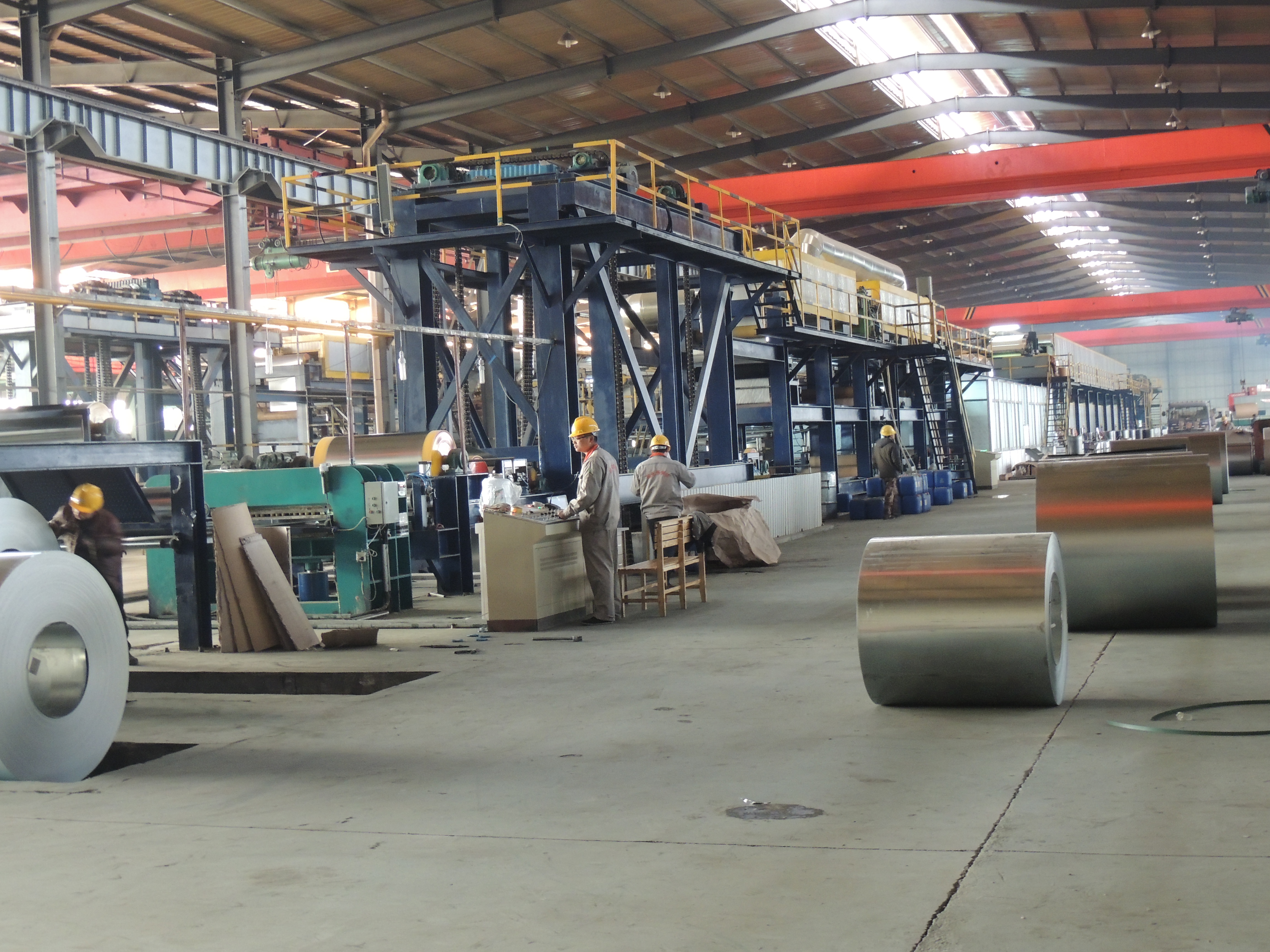 printing production line of colored steel plate